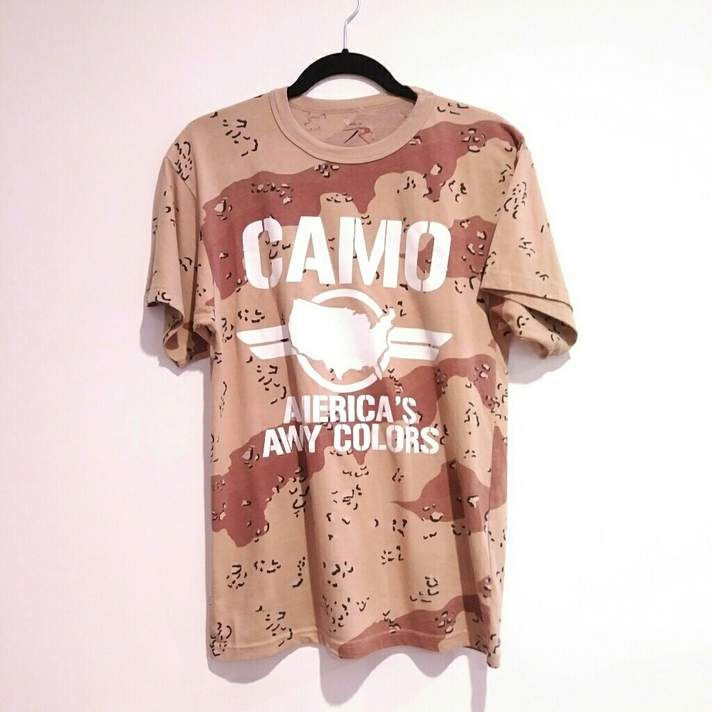 ROTHCO Size M Camo America's Away Colors T Shirt